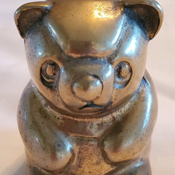 Vintage SOLID Brass Bear, Good Used Vintage Condition - Picture 1 of 4